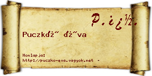 Puczkó Éva névjegykártya
